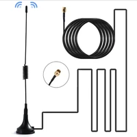 black gsm gprs small suction cup antenna 900 1800 mhz 3dbi magnetic base 1m rg174 cable sma male plug magnet seat 3cm