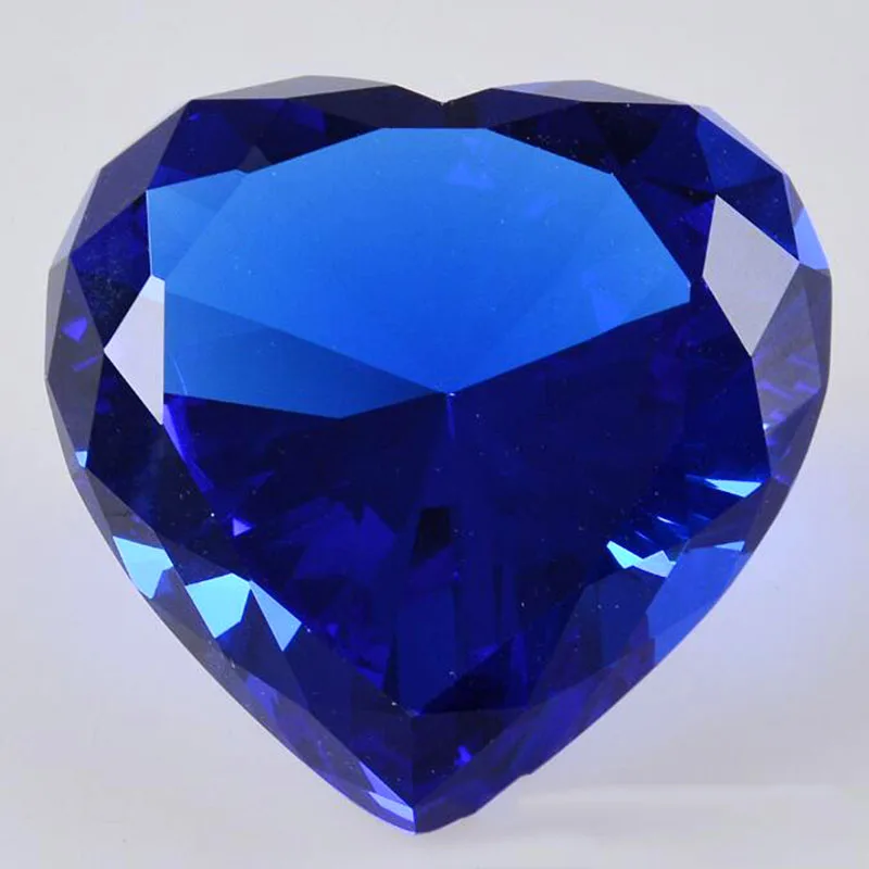 Фигурка из хрустального бриллианта в форме сердца 90 мм стеклянное пресс папье