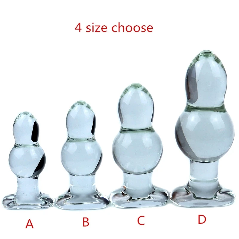 4 шт. огромный Хрустальный фаллоимитатор Анальная пробка Гладкие большие