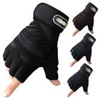 Велосипедные перчатки для мужчин и женщин, Нескользящие дышащие, защита от пота, перчатки с открытыми пальцами, противоударные спортивные велосипедные перчатки