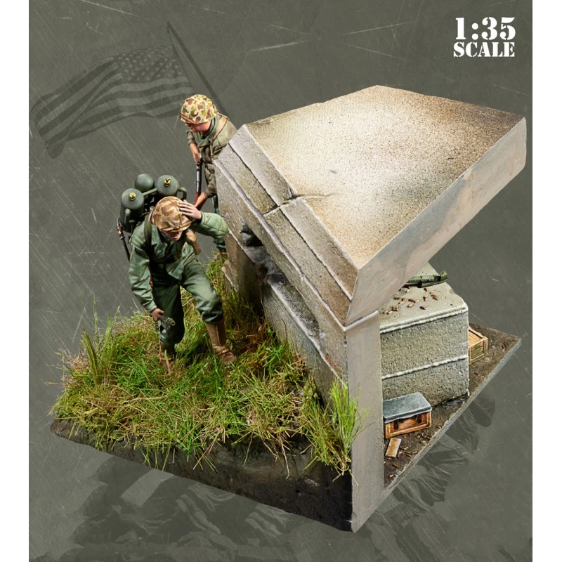 Фигурка GK из 1/35 смолы включает 2 фигурки и декорации бункерный Пробег