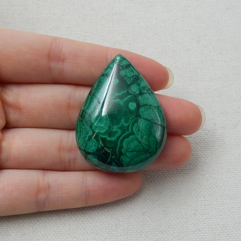 Оптовая продажа 1 шт. кабошон из Малахита в форме капли воды модные ювелирные