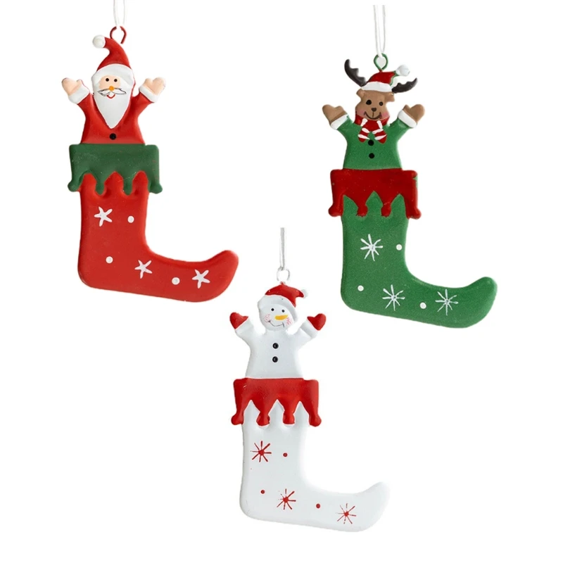 

Fireplace Ornaments Decor Christmas Decorations Indoor Iron Pendants Hanging Ornaments for Home Decoration Xmas