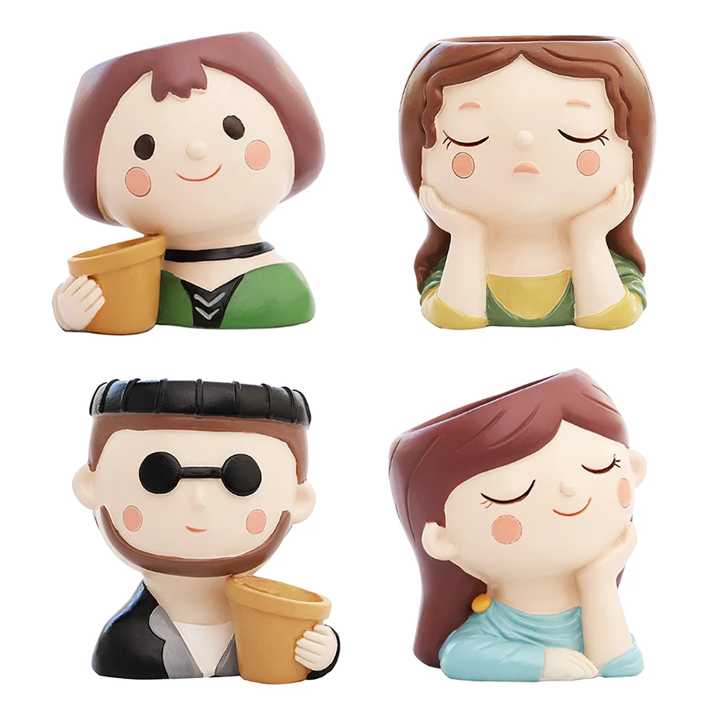 Смола милые девушки окно завода цветочного горшка маленькая сочные ящик для