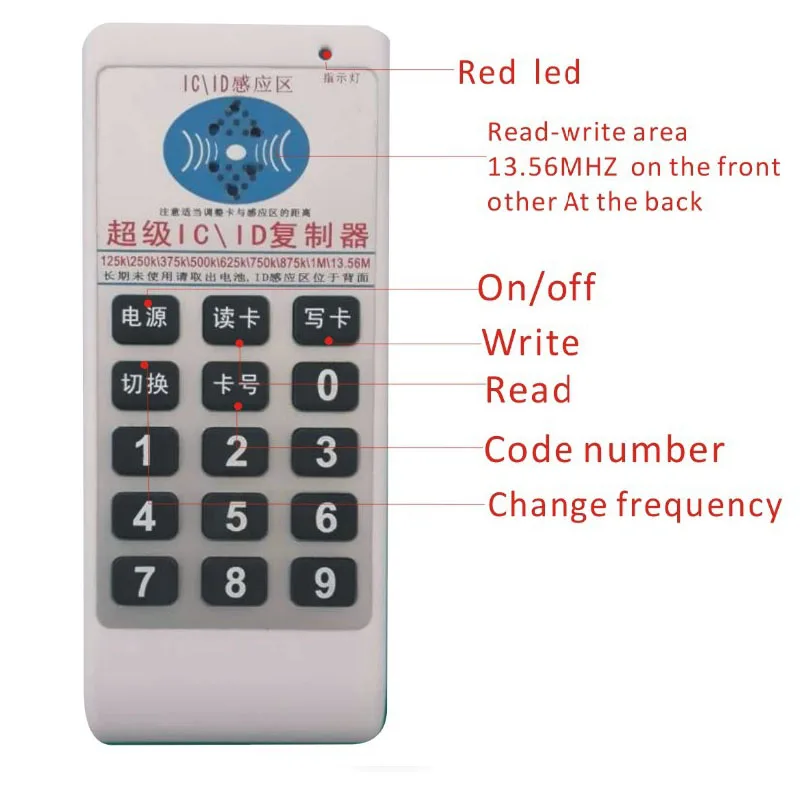 Считыватель и записывающее устройство RFID/IC NFC 125 кГц 13 56 МГц копировальный аппарат - Фото №1