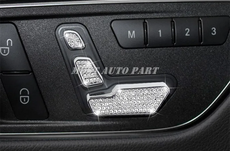 Стразы стильная Кнопка регулировки сиденья Накладка для Benz E Class Coupe W207 C207 2009-2016