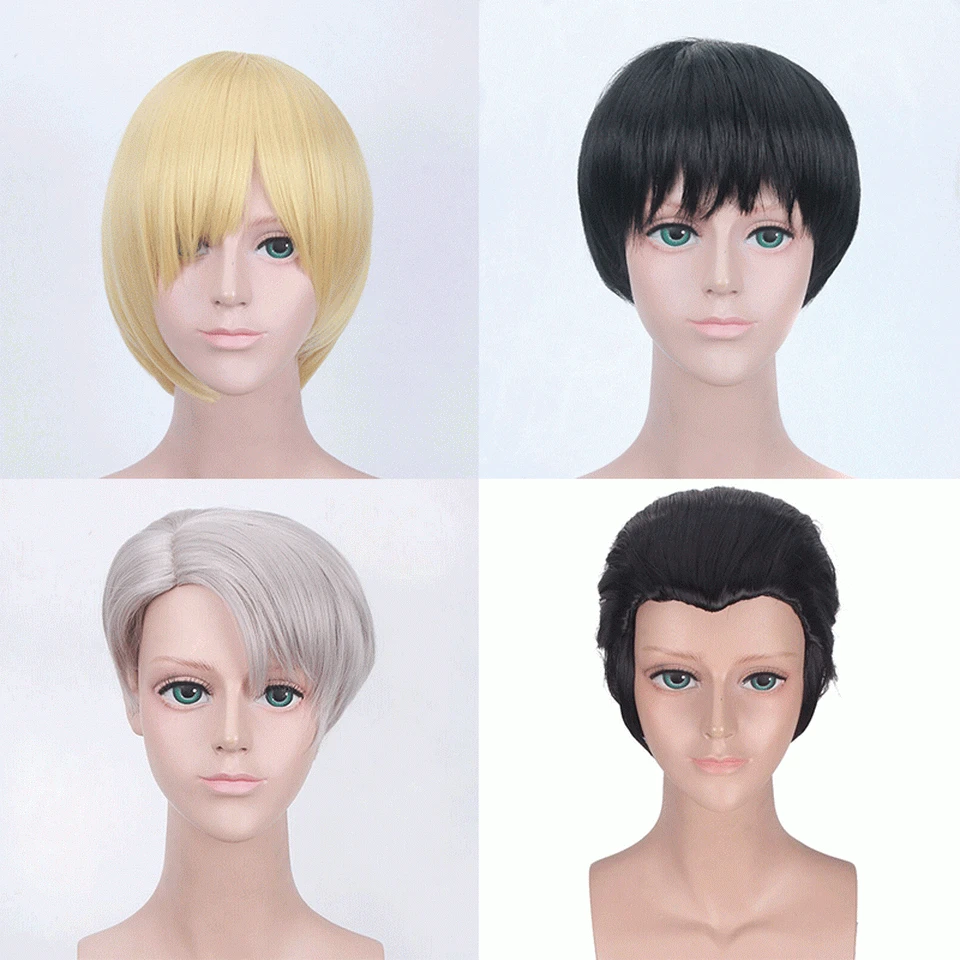 Аниме YURI on ICE косплей парик катсуки Юри Victor Nikiforov Yuri Plisetsky короткие синтетические