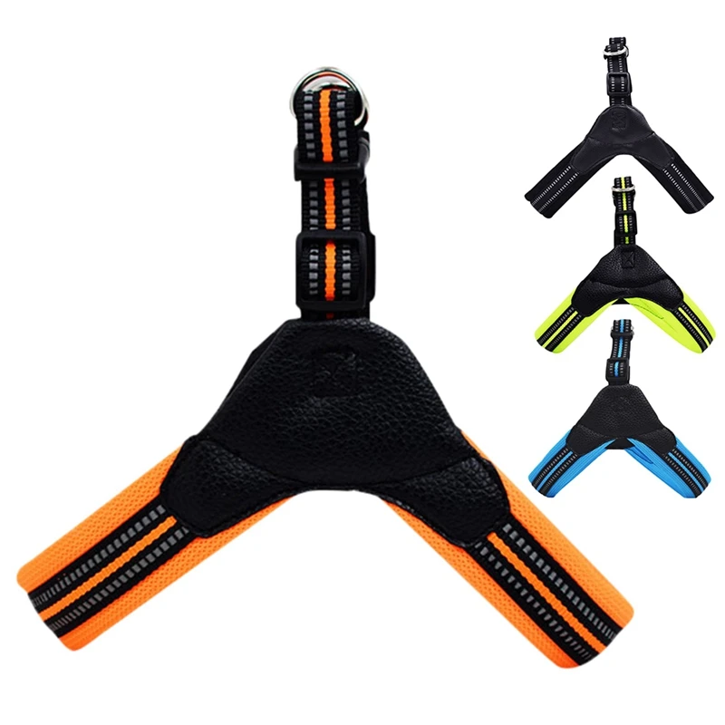 

Pet Dog Collar Reflective Breathable Chest Strap Adjustable Four Colors For Dog Puppies Cat Pet Chest Strap