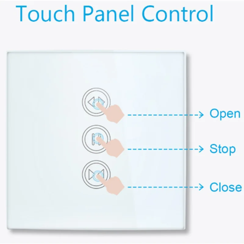 

2Pcs Curtain Switch Wifi Smart Curtain Switch 2Nd Generation European Regulation Curtain Switch Blind Switch