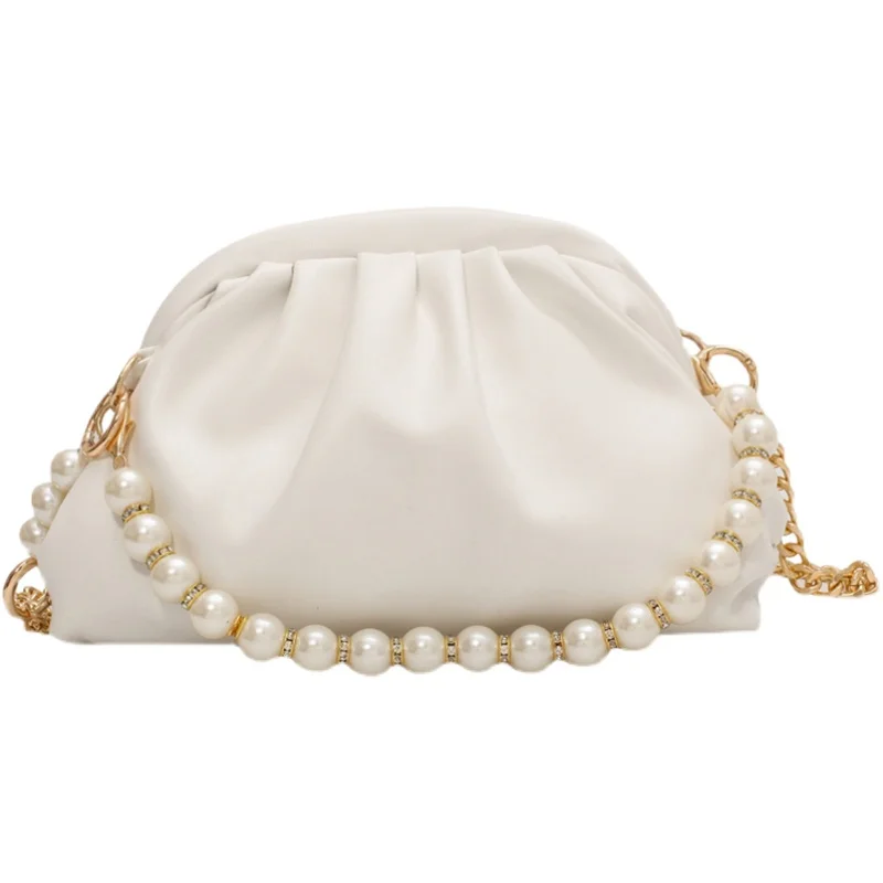 

Luxury Beading Chain Shoulder Bags 2021 New Fashion Chain Crossbody Bag Small Cloud Bag