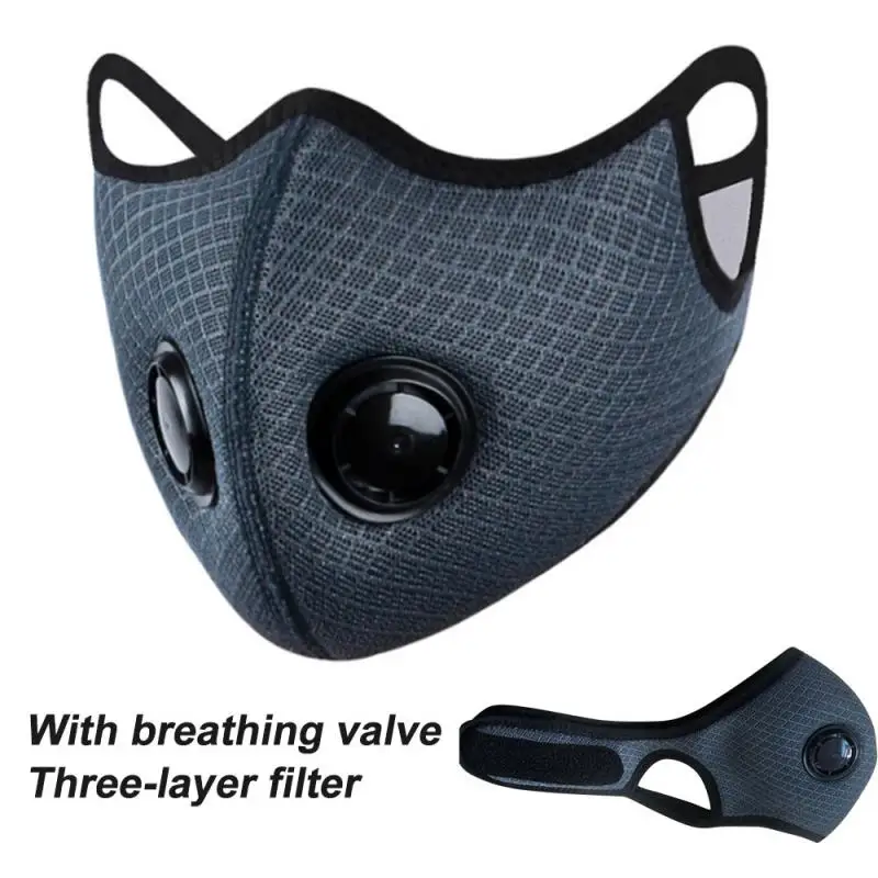 Cycling Mask Outdoor Respirator Face Shield With Double Breath Valve Breathable Safety Filter Anti-spittle Windproof | Безопасность и