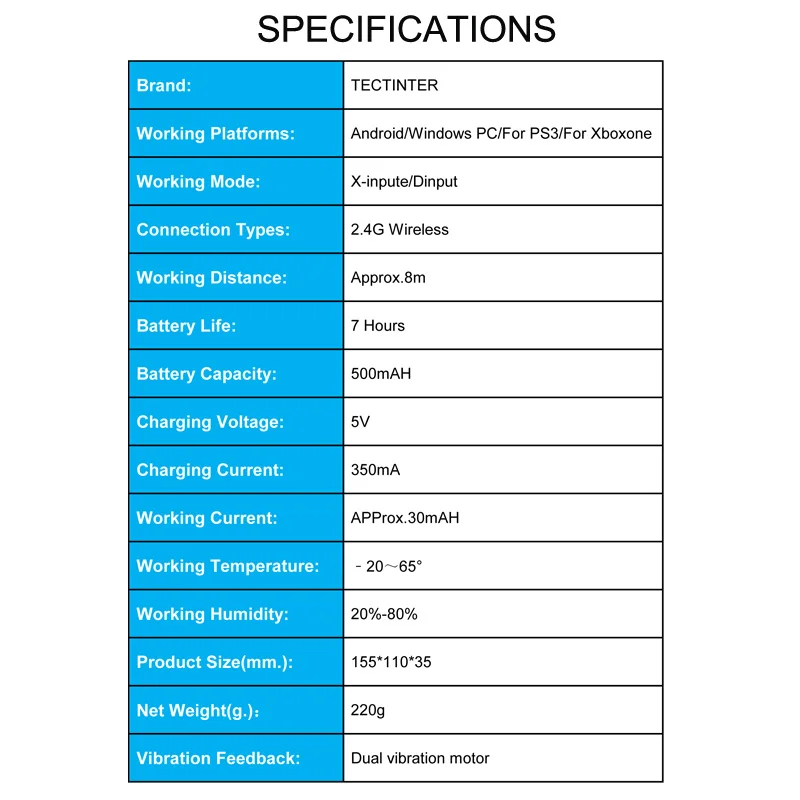 2 4G беспроводной контроллер геймпад для Xbox One Джойстик управления PS3 ПК Android