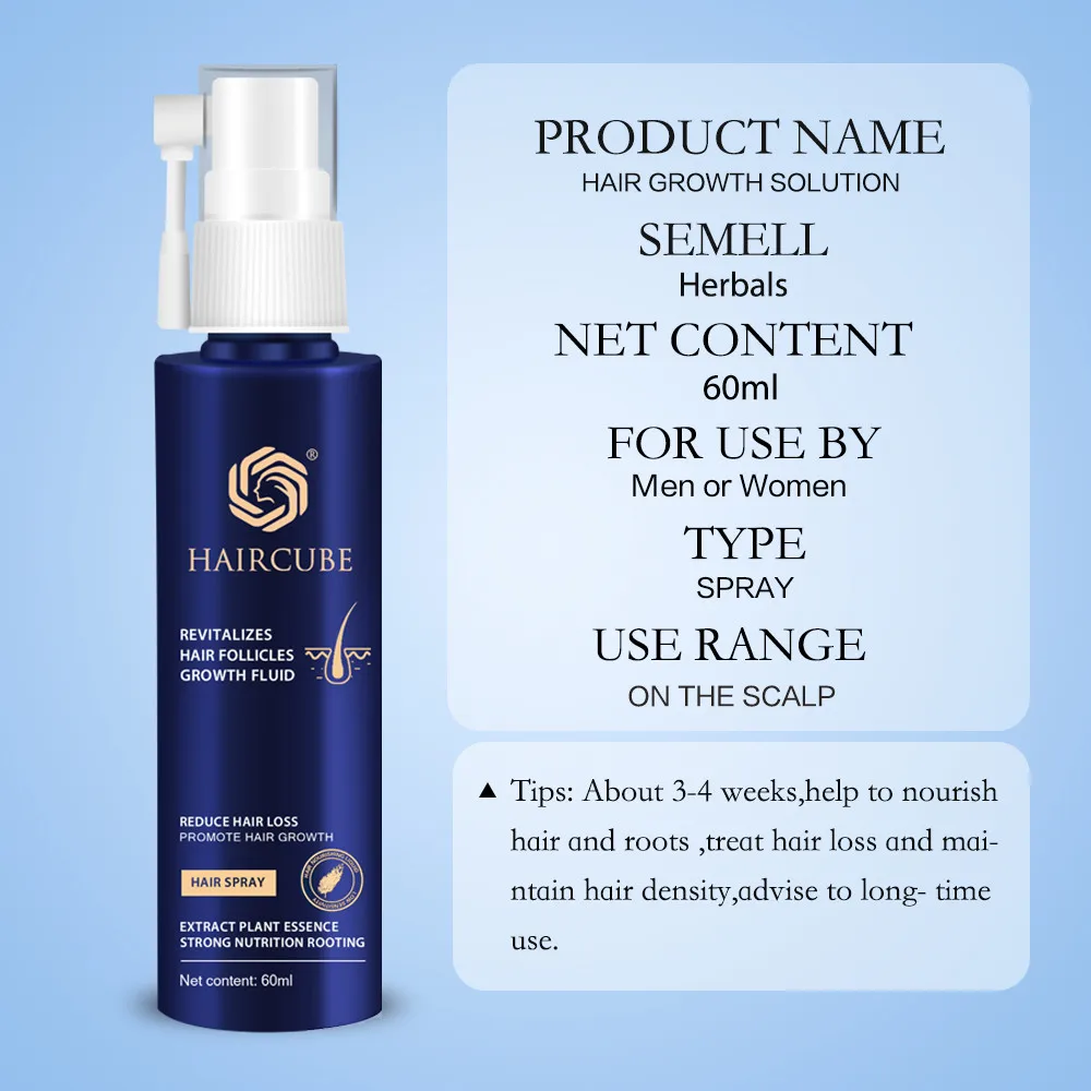 

Fast Hair Growth Essence Natural Herbal Health Treatment Hair Loss Makes Hair Growth Longer and Thicker Hair Care Products 60ml