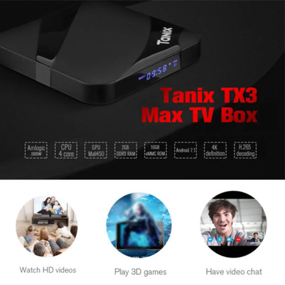 2 ГБ + 16 Гб мини Декодер каналов кабельного телевидения Smart WIFI HD TV Box адаптер кино