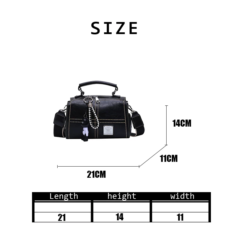 

2020 Autumn Winter Women Large Capacity Retro Small Square Bag Ladies Fashion Casual Crossbody Luxury PU Leather Handbag