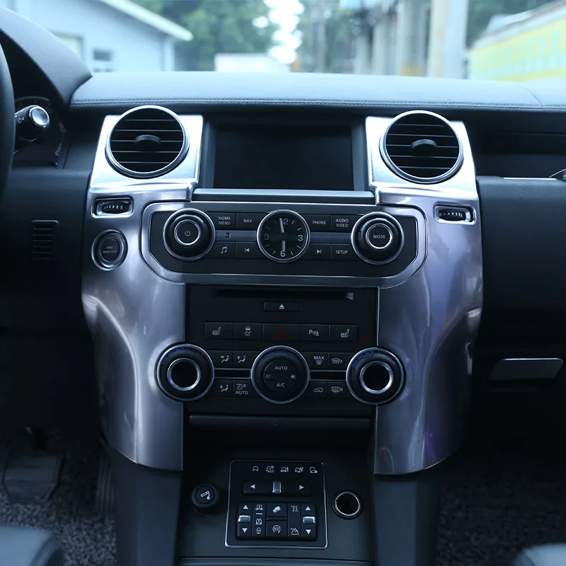 Аксессуары для интерьера Land Rover Discovery 4 LR4, центральная консоль из АБС-пластика из темного дерева, декоративная наклейка для крышки вентиляционного отверстия переменного тока для LHD (art.: 7a346a034) - 7a346a034