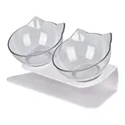 Нескользящие миски для питомцев, миска для кошек с водой, питание для двойного кота, для защиты шейного отдела позвоночника