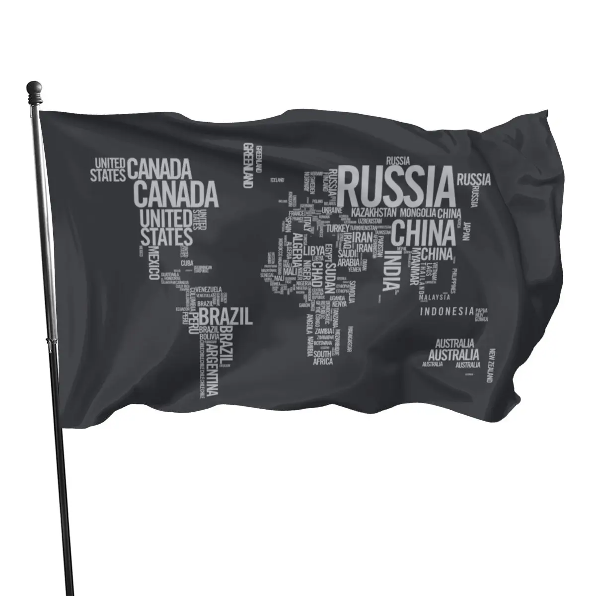 

90x150cmWorld map flag interior and exterior decoration banner
