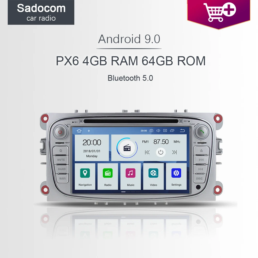 PX6 IPS 2 din Android 10 0 автомобильный DVD плеер 6 ядра 4 Гб RAM 64 ГБ ROM авто радио автомобиля