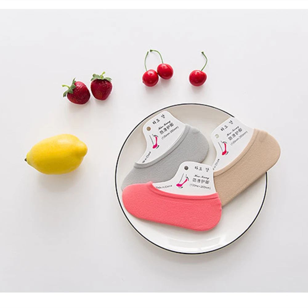 Новинка 2019 женские носки Забавные милые силиконовые Нескользящие невидимые