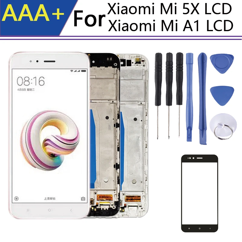 

ЖК-дисплей 5,5 дюйма для смартфонов xiaomi mi a1 с рамкой Mi 5x