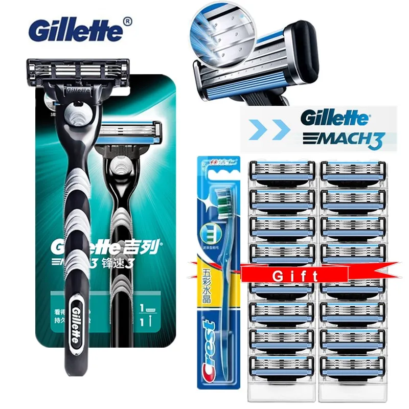 

Gillette Mach 3 Men Shaver Razor Blade Machine for Shaving Blade Mach 3 Cassettes for Shaving Blade for Gillette Get Gfit