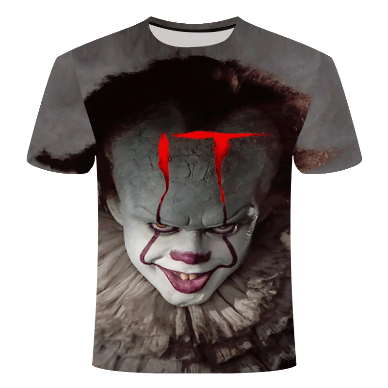 Мужская футболка с рисунком из фильма ужасов It Penny Wise Clown Joker 3D женская уличная в