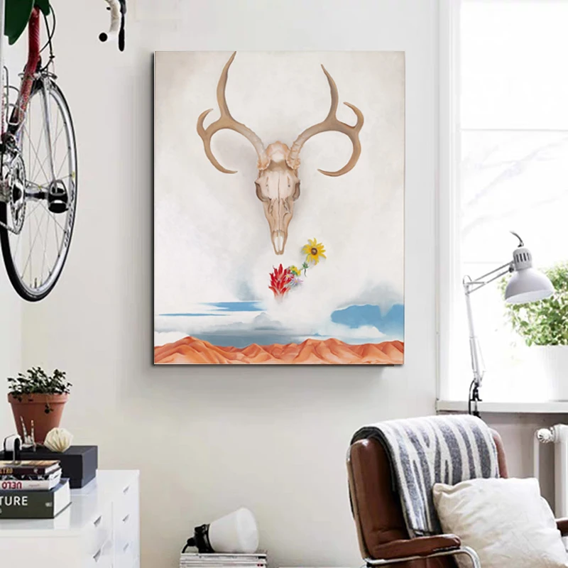 Настенная картина с черепом Джорджия о'keeffe Художественная Картина на холсте