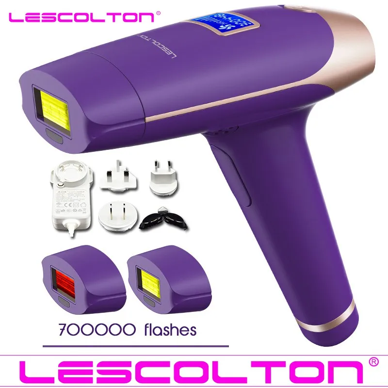 Three head Purple Lescolton 5в1 1300000 импульсный IPL лазерный эпилятор устройство для постоянного удаления волос IPL лазерный эпилятор для подмышек - Цвет: Three head Purple