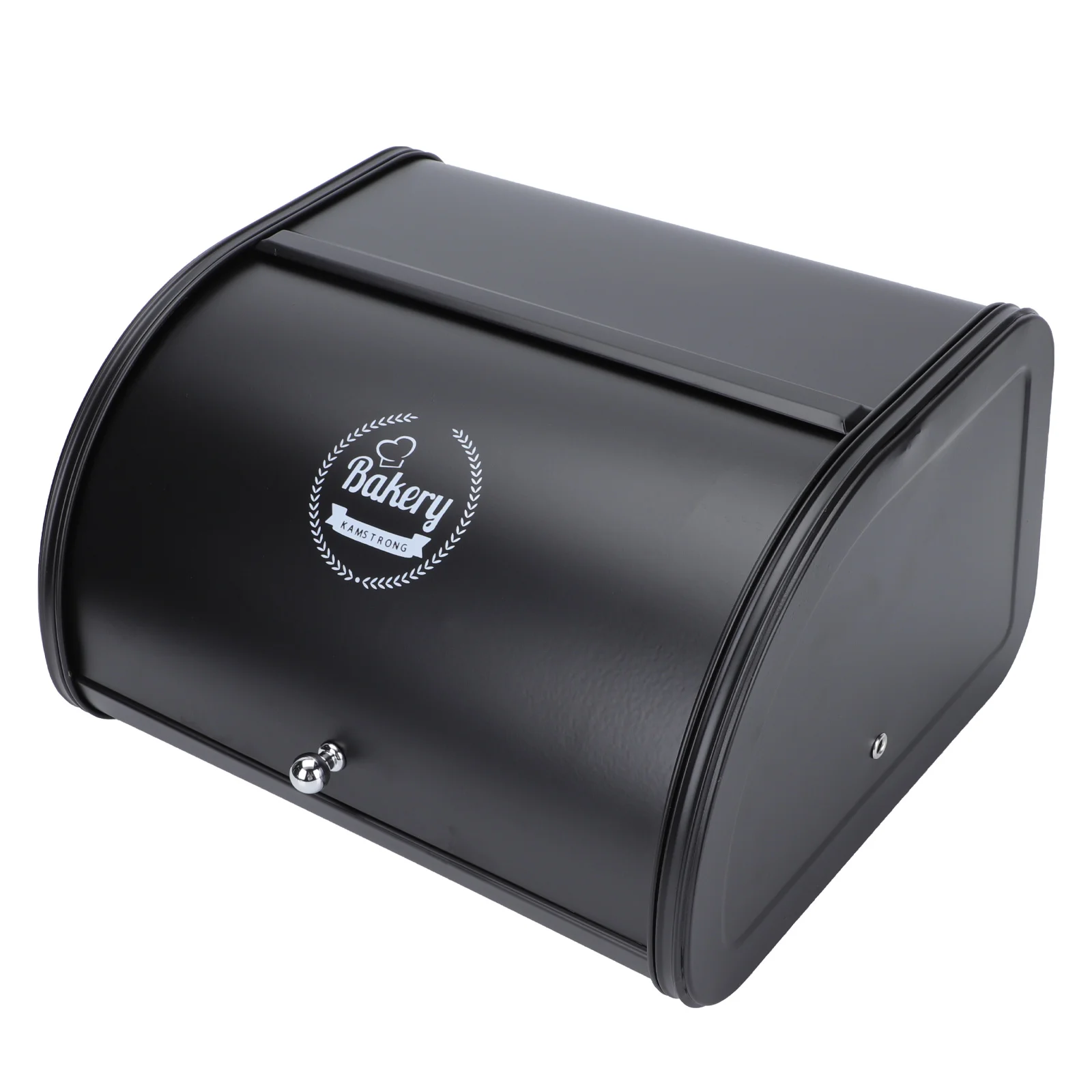 

1Pc Home Bread Bin Bread Metal Box with Roll Lid Large Capacity Bread Box