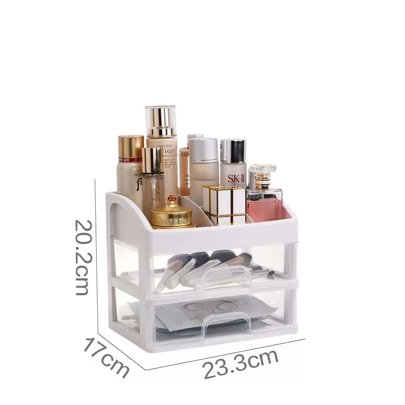 

Jewelry Container Make Up Case Makeup Brush Holder Organizers Box Makeup Organizer Drawers Plastic Cosmetic Storage Box Rack