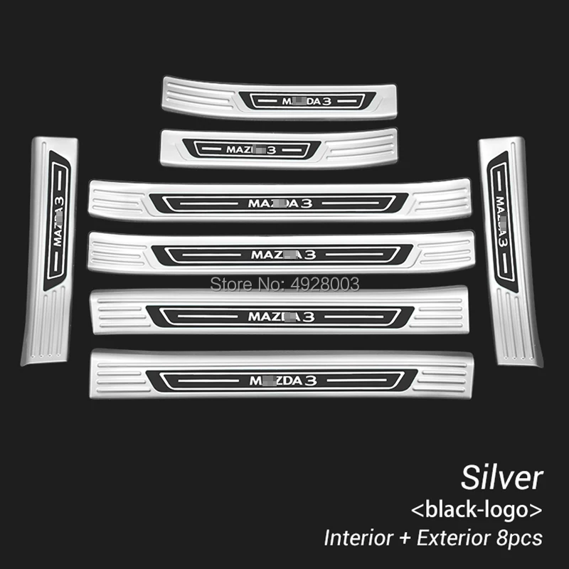 Для Mazda3 2019 2020 Axela BP Накладка на порог автомобиля внутренняя отделка из
