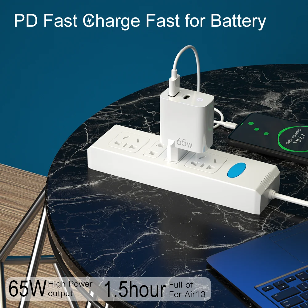 65w ган зарядное устройство с д