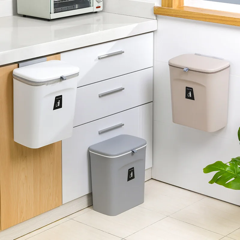 

Suspended Type Trash Can Sundry Storage Box Food Kitchen Waste Wood Chips Rubber Chips Collection Garbage Trash Bin