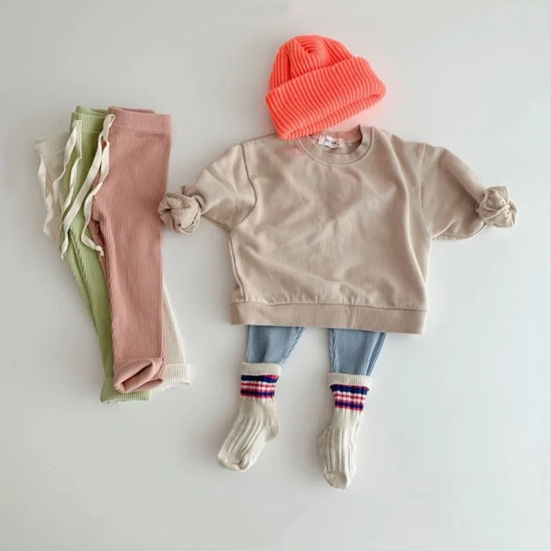 3 шт./лот штаны для маленьких мальчиков и девочек трикотажные осень зима детские