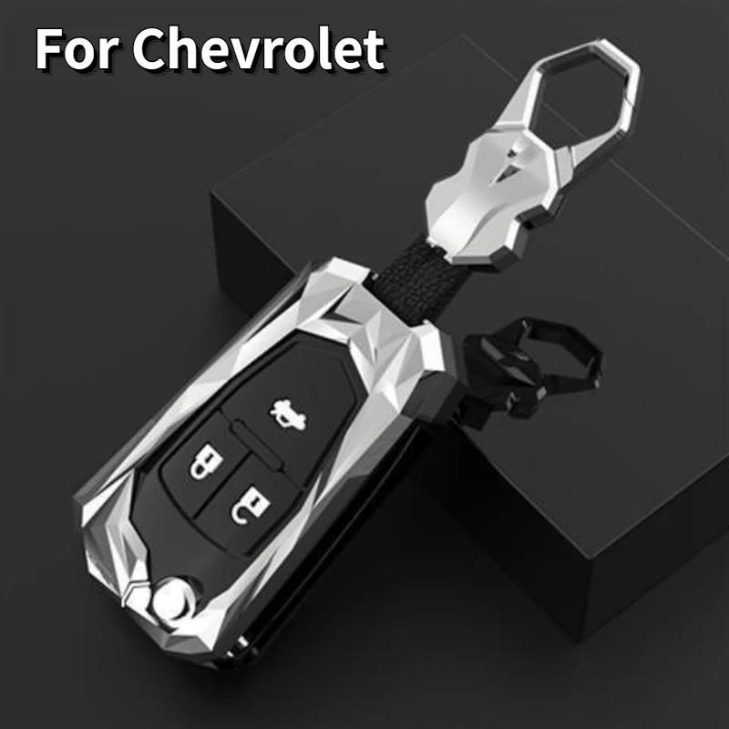 Zinc Alloy Car Cover Remote Key Bag Fob Cover Case for Chevrolet Cruze Malibu Camaro Impala Equinox Trax Buick Chevy