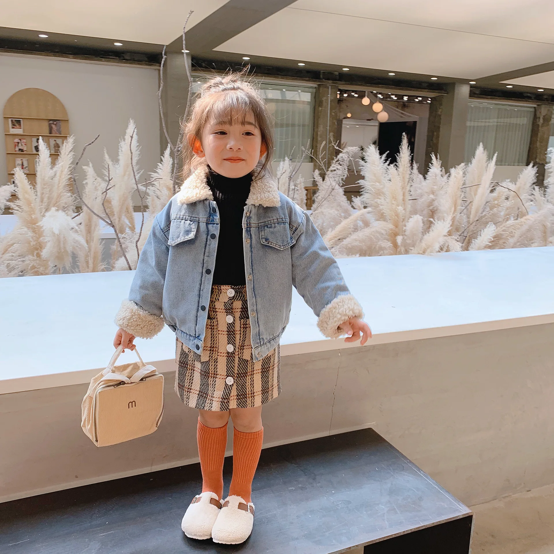 Новинка зимняя хлопковая утепленная Повседневная джинсовая куртка в Корейском