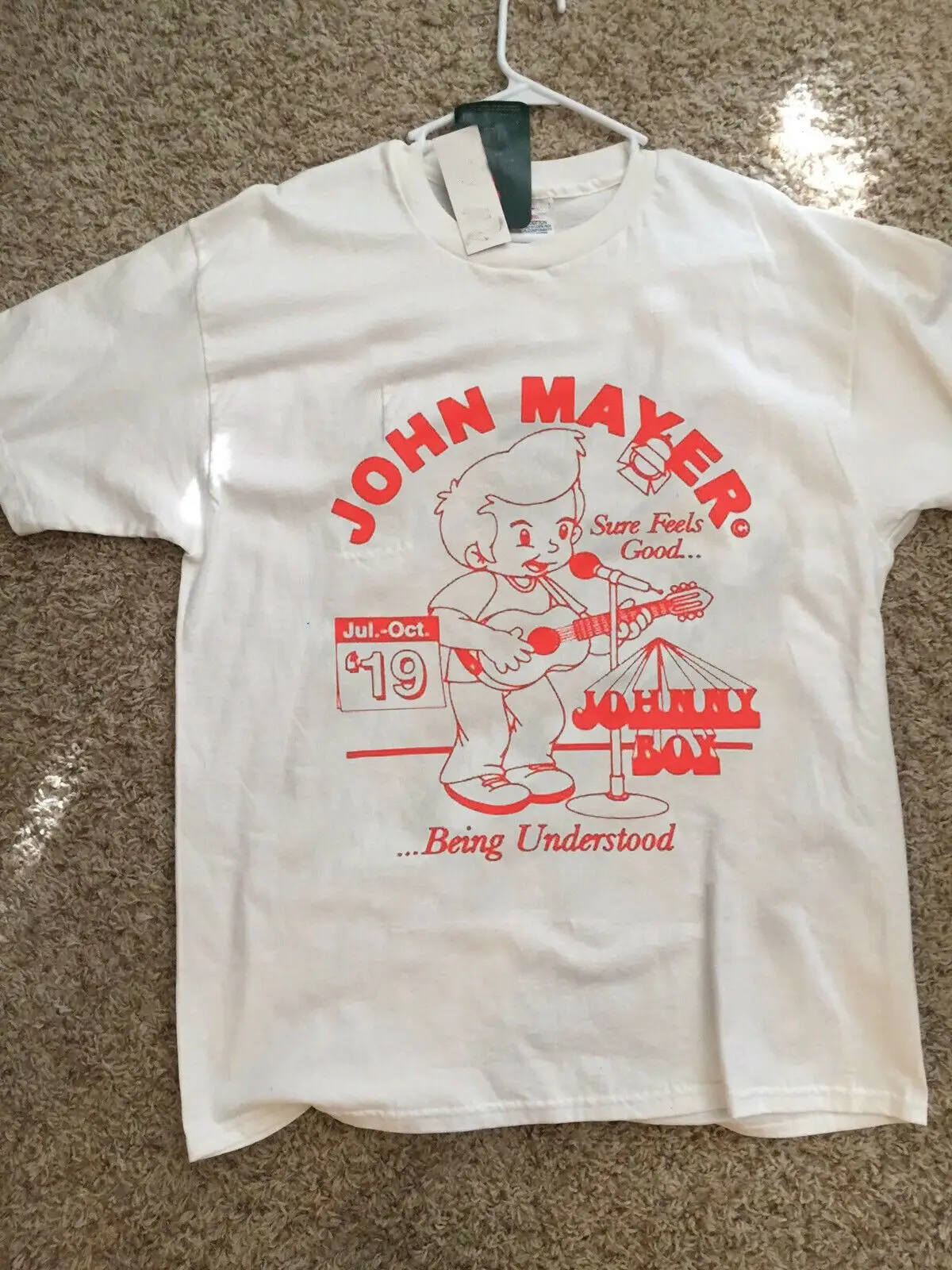 Футболка с надписью John Mayer Online Ceramics 2019 Tour рубашка Джонни бойуверенность модный