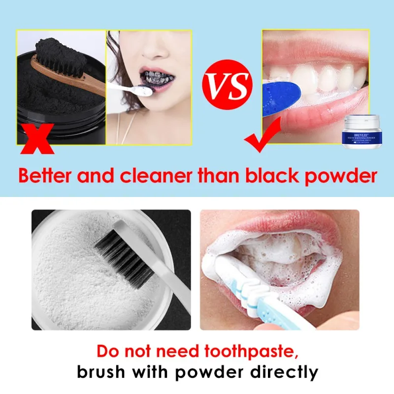 

Anti-Bacterial Freshen Breath Tooth Whitening Powder Natural Pearl Whitening Tooth Powder Remove Tooth Stains Oral Hygiene
