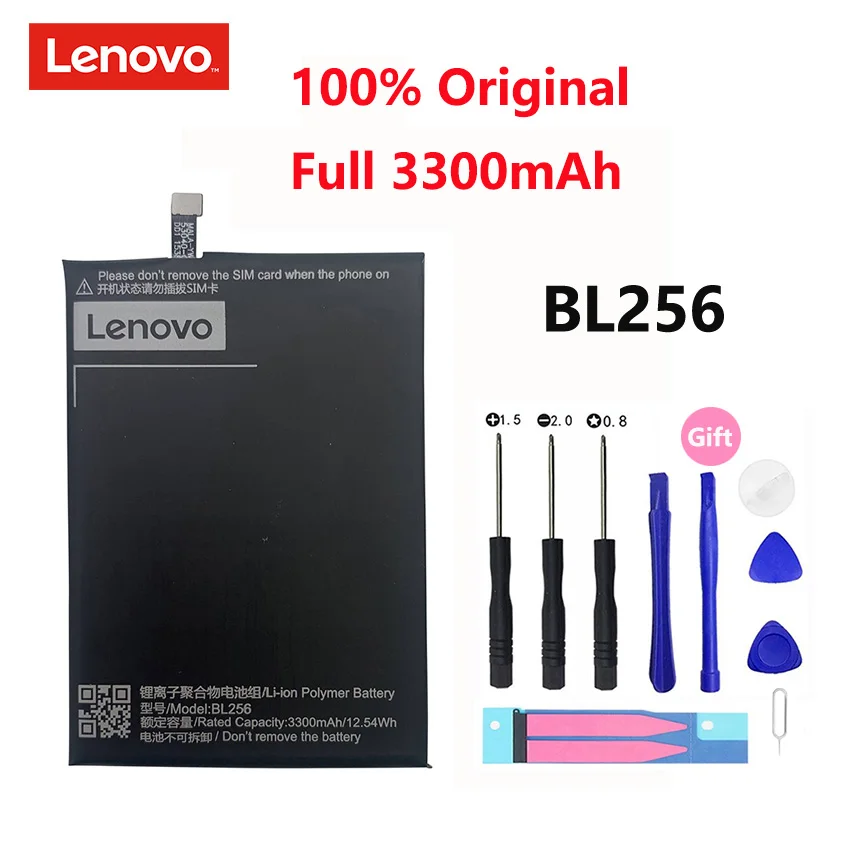Фото 100% Оригинальный 3300Mah BL256 литий-ионный аккумулятор для Lenovo Lemon K4 Note K4note X3 Lite K51c78 /A7010