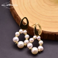 glseevo natural baroque pearl bohemia drop earring for lovers engagement girl gift womens original design jewelry femme ge0921c