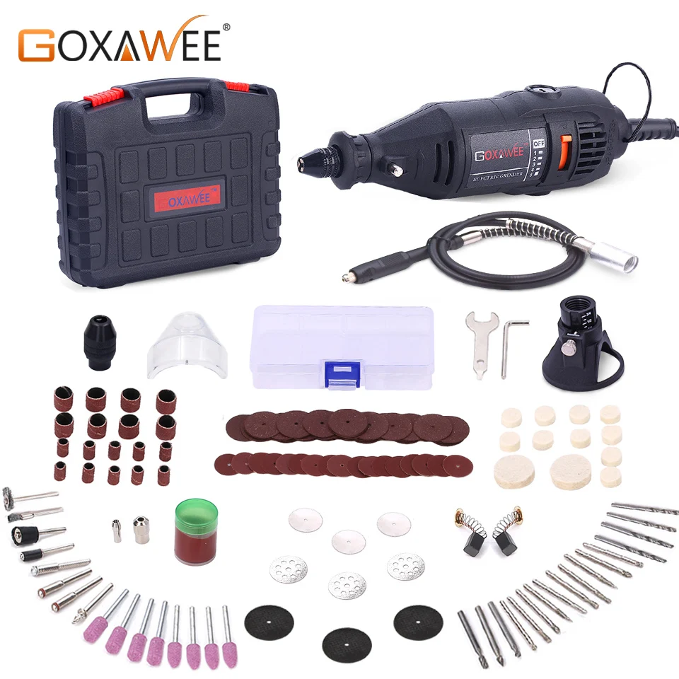 GOXAWEE электрическая дрель 220 В гравер мини-дрель Dremel вращающийся инструмент
