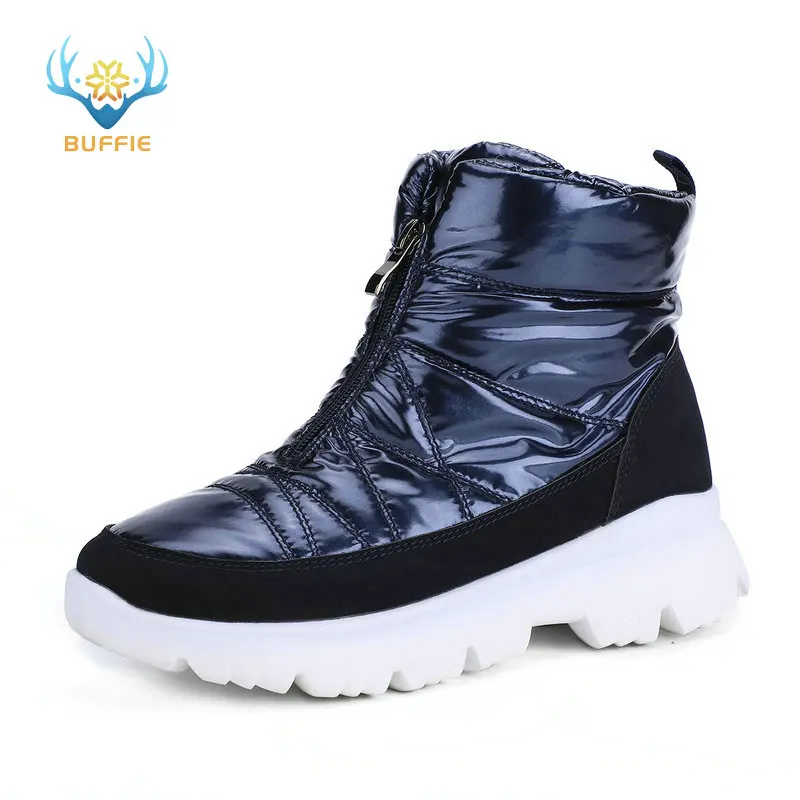 A961Navy Женские ботинки; зимние ботинки; короткие стильные 50% натуральная стелька из шерсти; водостойкая нескользящая подошва; высокое качество; BUFFIE; - Цвет: A961Navy
