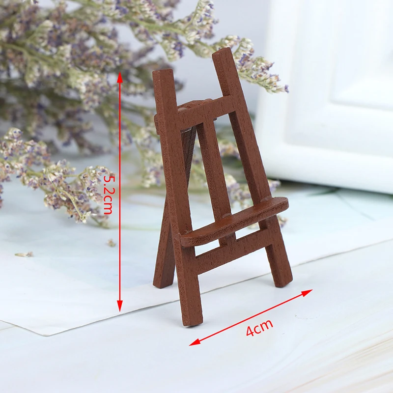 

1:12 Mini Cute Wood Painting Easel Dollhouse Accessories Furniture Toy Collectible Gift For Kids Doll House Miniature