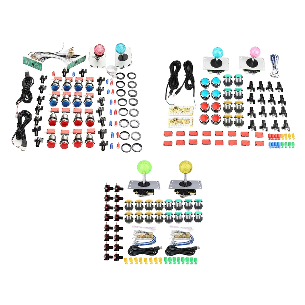 Аркада Diy Kit аркадная палка кнопки джойстик поток Палуба 2 игрока Джойстик Прочный