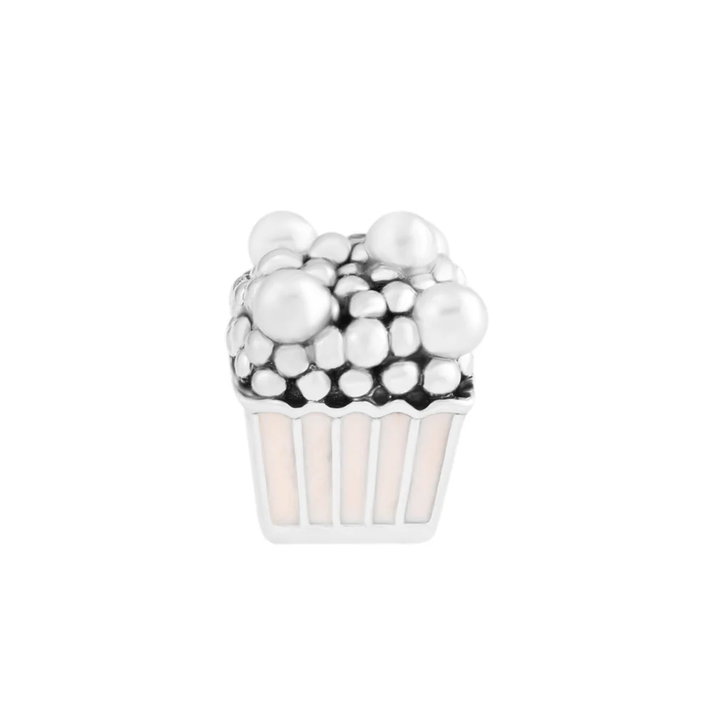 

Delicious Popcorn Charm 925 Silver Original Beads For Jewelry Making Fit European Sterling Silver Bracelets For Woman DIY