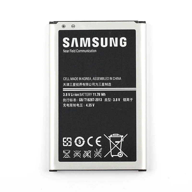 Оригинальный аккумулятор Samsung высокое качество для Galaxy Note 3 Neo N7502 EB BN750BBC N750 N7508V с NFC