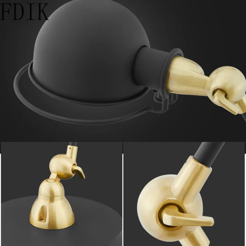 Nordi Cblack Metal Floor Lamps Modern Standing Lamp for Living Room Bedroom Industrial Decor Indoor Lighing Folding Design E27