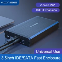 acasis hdd case 2 53 5 inch idesata adapter hard drive enclosure for ssd disk hdd box usb 2 0 hd external hdd enclosure 16tb