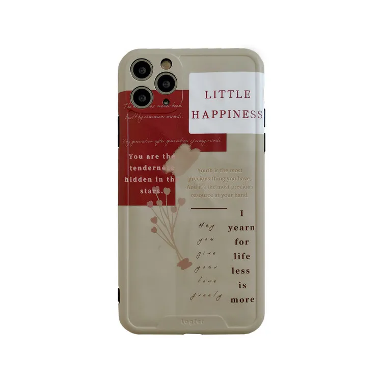 Retro Art illustration Letter Flowers Phone Case For iPhone 11 Pro Max Xr Xs X 7 7PLus 8 Plus Cases Soft Silicone Cover | Мобильные